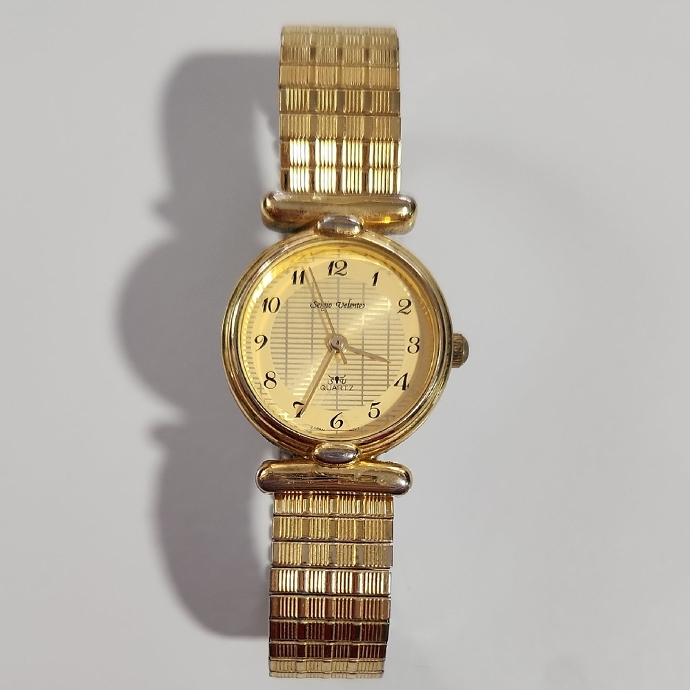 Sergio Valente Gold-Tone Bracelet Watch